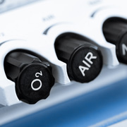 Oxygen, air, and nitrous oxide nozzles